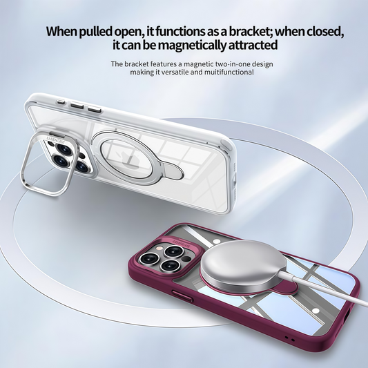 Magnetic Dual Stand Clear Case For iPhone Series| CASESUN®