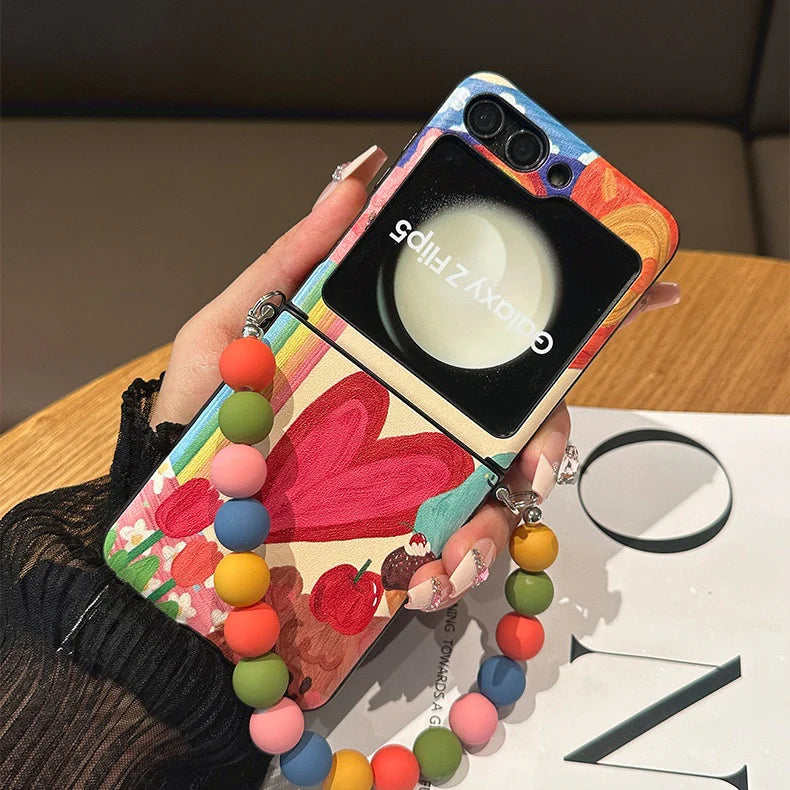 CASESUN Oil Painting Heart Case for  Samsung Galaxy Z Flip 6/5/4/3