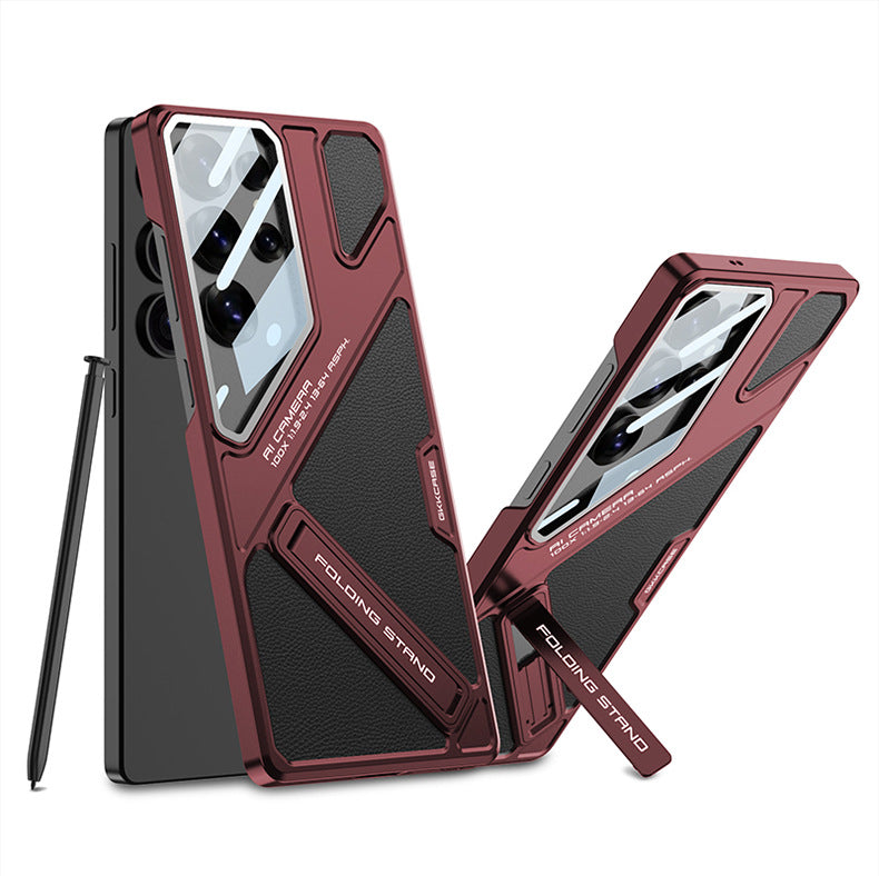 Magnetic Leather Kickstand Case for Galaxy S25 Ultra | CASESUN®
