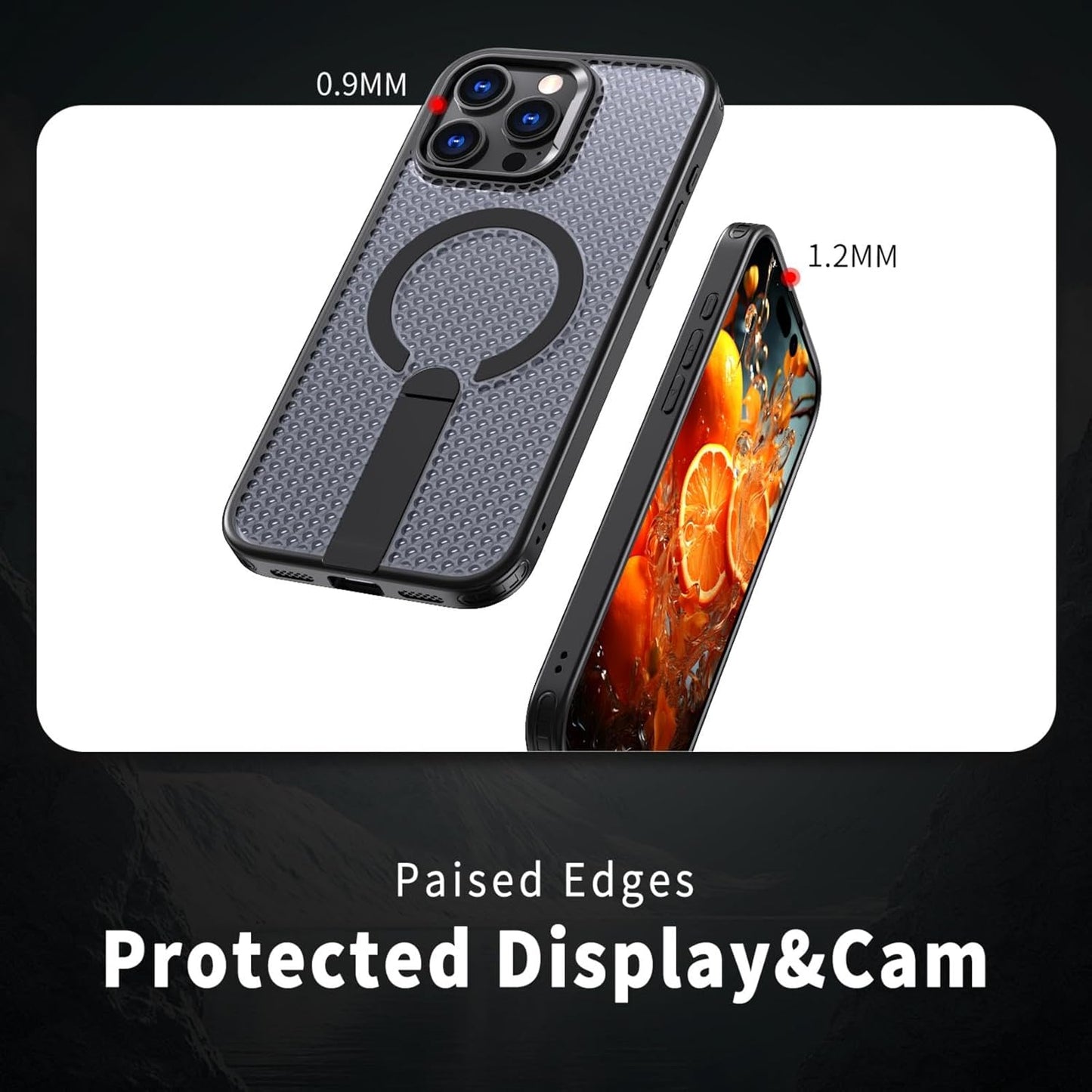 Magnetic Breathable For iPhone Case With Kickstand| CASESUN®