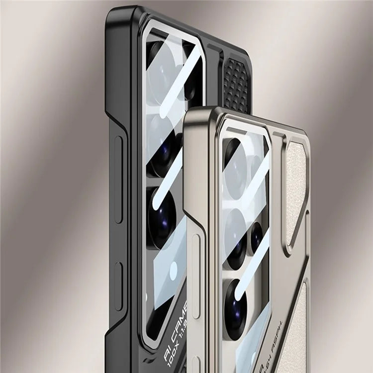 Magnetic Leather Kickstand Case for Galaxy S25 Ultra | CASESUN®