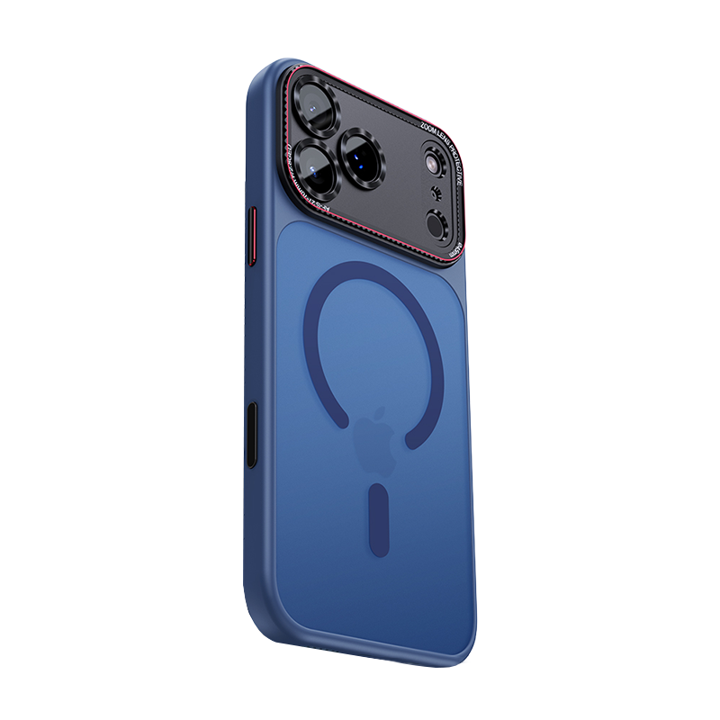 CASESUN blue frosted MagSafe protective case for iPhone 17 Pro Max with anti-fingerprint finish