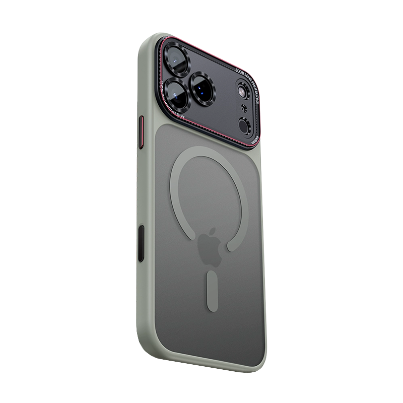 CASESUN grey frosted MagSafe case for iPhone 17 Pro Max with durable PC material