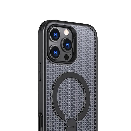 Magnetic Breathable For iPhone Case With Kickstand| CASESUN®