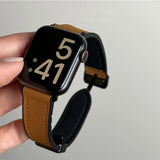 CASESUN Genuine Leather Ultra Magnetic Band For iwatch Series 11/10/9/8